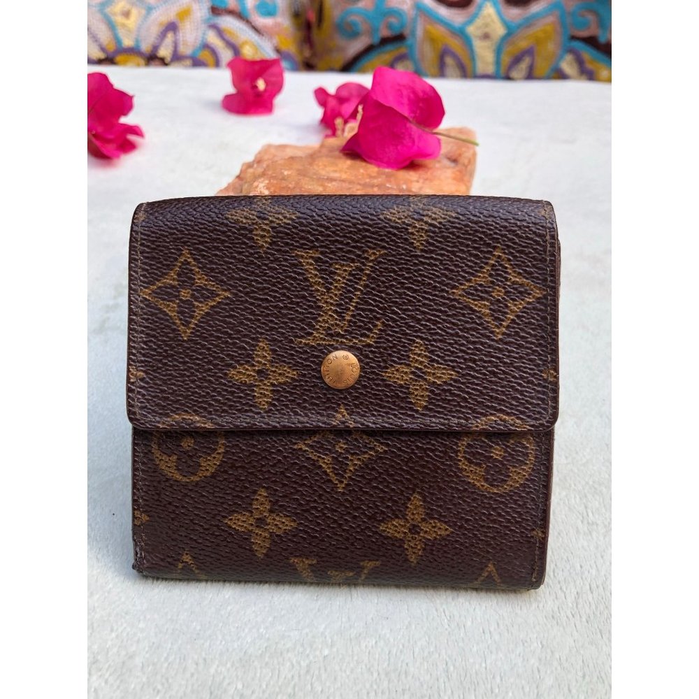 LOUIS VUITTON LV ELISE WALLET Trifold Monogram made In France SP0914
